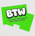 Teenage Truths Note Card | no one waits until they are 18 before they tried alcohol