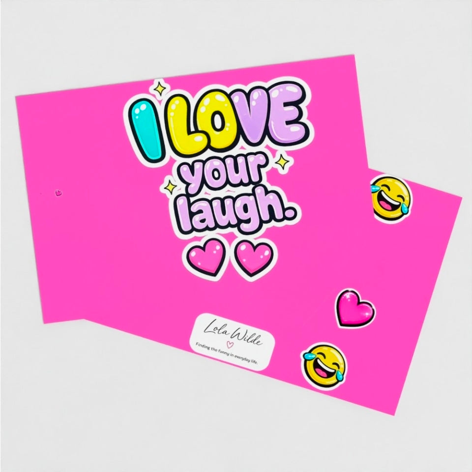Little Love Note Card | I Love Your Laugh | Friendship Card