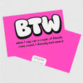 Teenage Truths Note Card | when i say can a couple of friends come round, I obviously don't mean 2