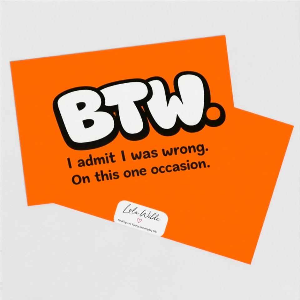 Teenage Truths Note Card | I admit I was wrong. On this one occasion