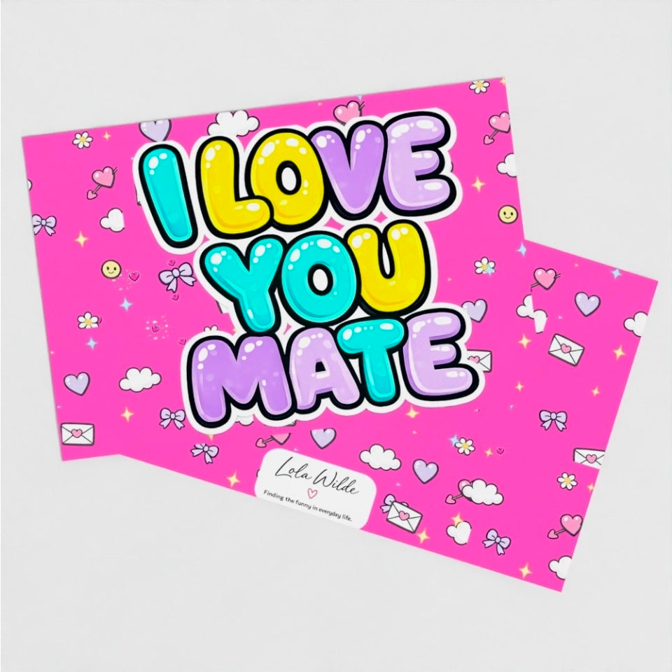 Little Love Note Card | Love Hiking With You |I love you mate