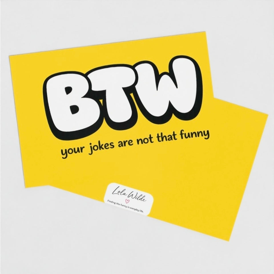 Teenage Truths Note Card | your jokes are not that funny