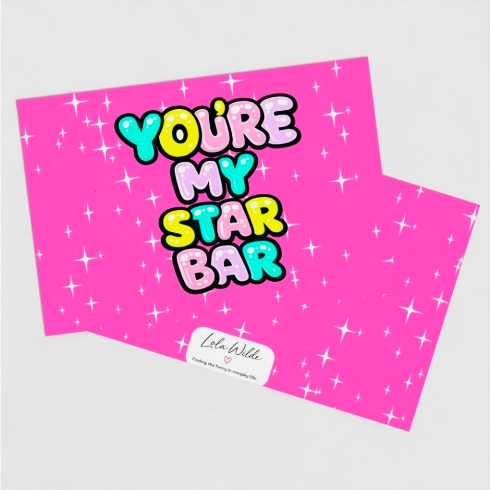 Little Love Note Card | You're My Star Bar | Love & Friendship Card